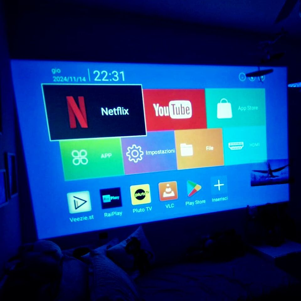 HY320 Smart Projector – Modèle Android, WiFi intégré avec haut-parleur