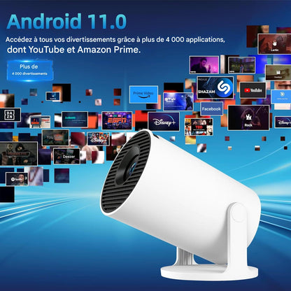 HY300 Smart Projector – Modèle Android, WiFi intégré avec haut-parleur
